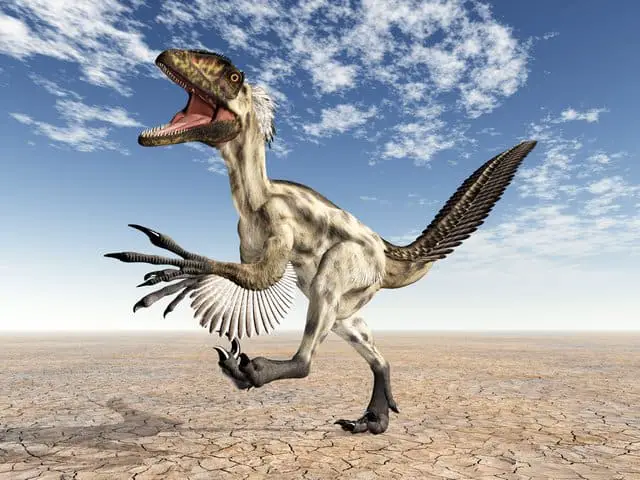 Raptor-in-desert-environment-adventuredinosaurs