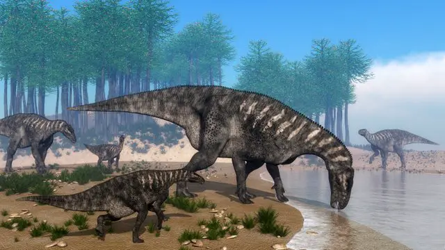 Iguanodon-dinosaur-habitat-cool-facts-about-spiked-thumb-dinosaur-AdventureDinosaurs