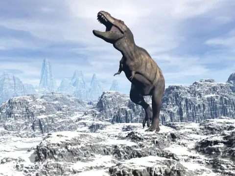 T_Rex-in-Snow-AdventureDinosaurs