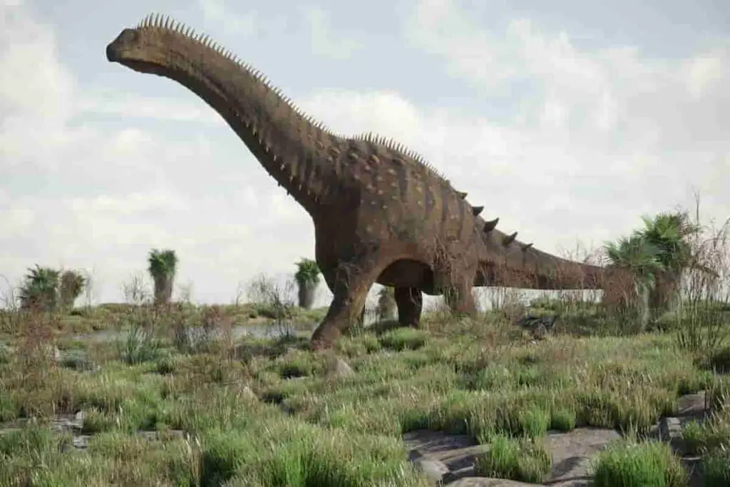 dinosaur with long neck that eats plants