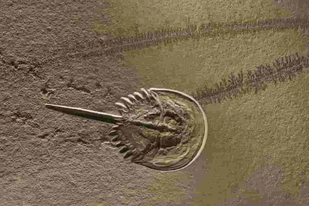 fossil-of-a-horseshoe-crab-and-existed-alongside-dinosaurs-AdventureDinosaurs