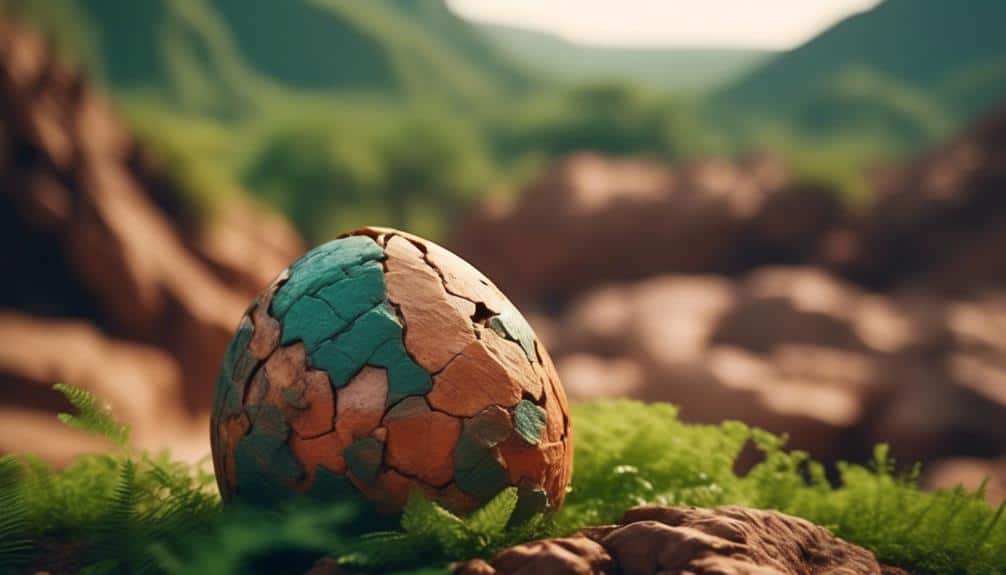 colorful rock formations and canyons with a dinosaur egg cracked, Were Dinosaur Eggs Hard or Soft?