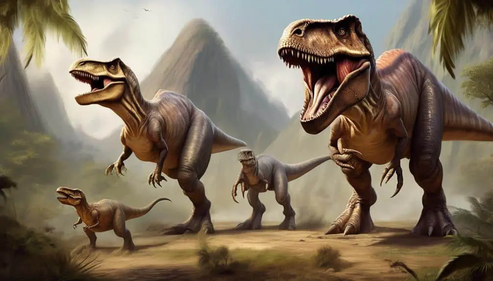 evolution of horned t rex