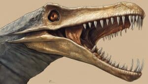 a portrait of a pterosaur head with mouthful of teeth, What Pterosaurs Had Teeth?